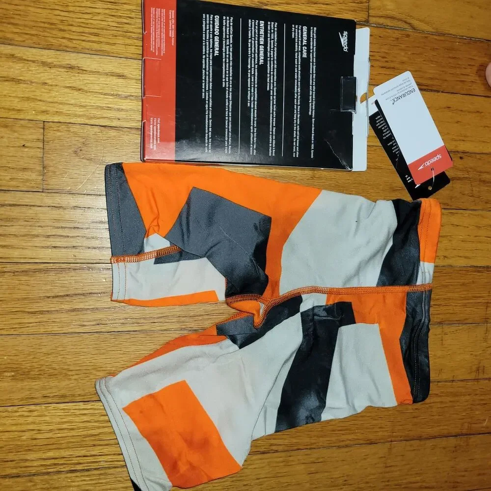 Lot Of 2 NEW Speedo Boys Youth Size 22 Endurance Glimmer Jammer Swim Suit Shorts